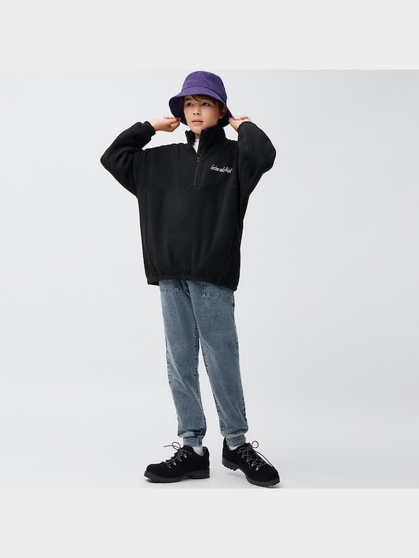 KIDS(男女兼用)インディゴカットソージョガーパンツ