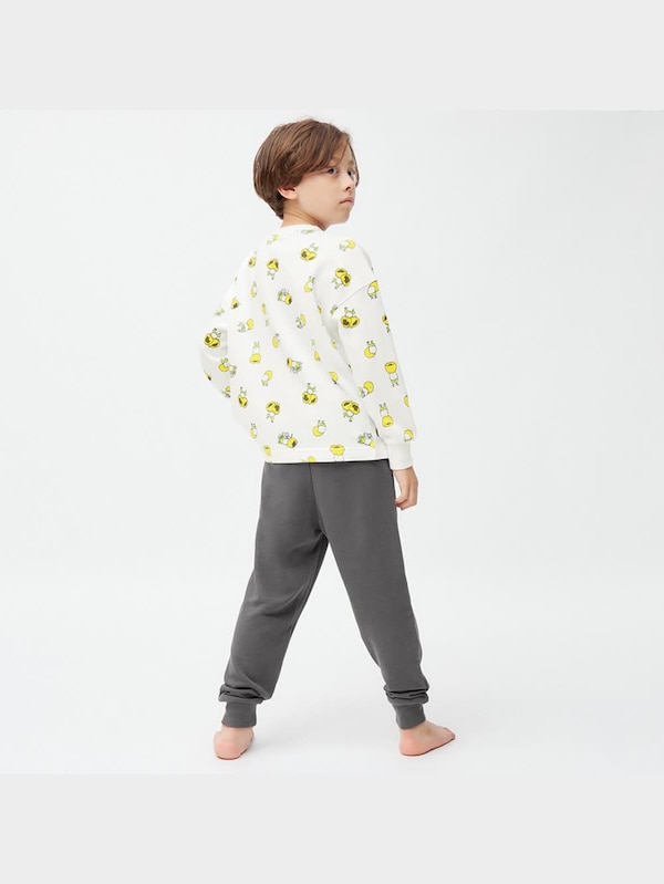 KIDS(男女兼用)ソフトスウェットラウンジセット長袖&ロングパンツ ヨシタケシンスケ/もう ぬげない 1