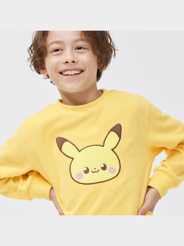 KIDS(男女兼用)フリースラウンジセット(長袖&ロングパンツ) ポケピース 1