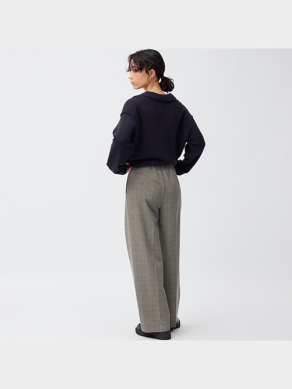 タックワイドパンツ(チェック)(丈標準70.0～74.0cm)(2023年秋アイテム)