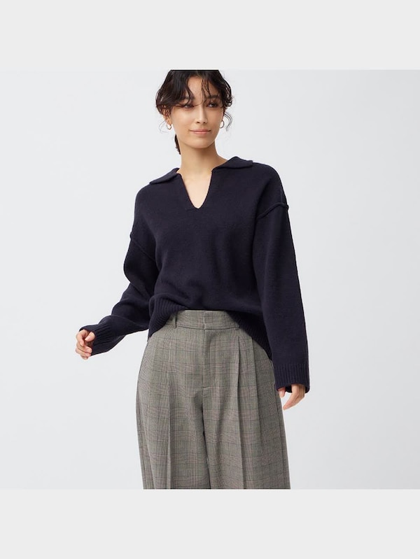 タックワイドパンツ(チェック)(丈標準70.0～74.0cm)(2023年秋アイテム)