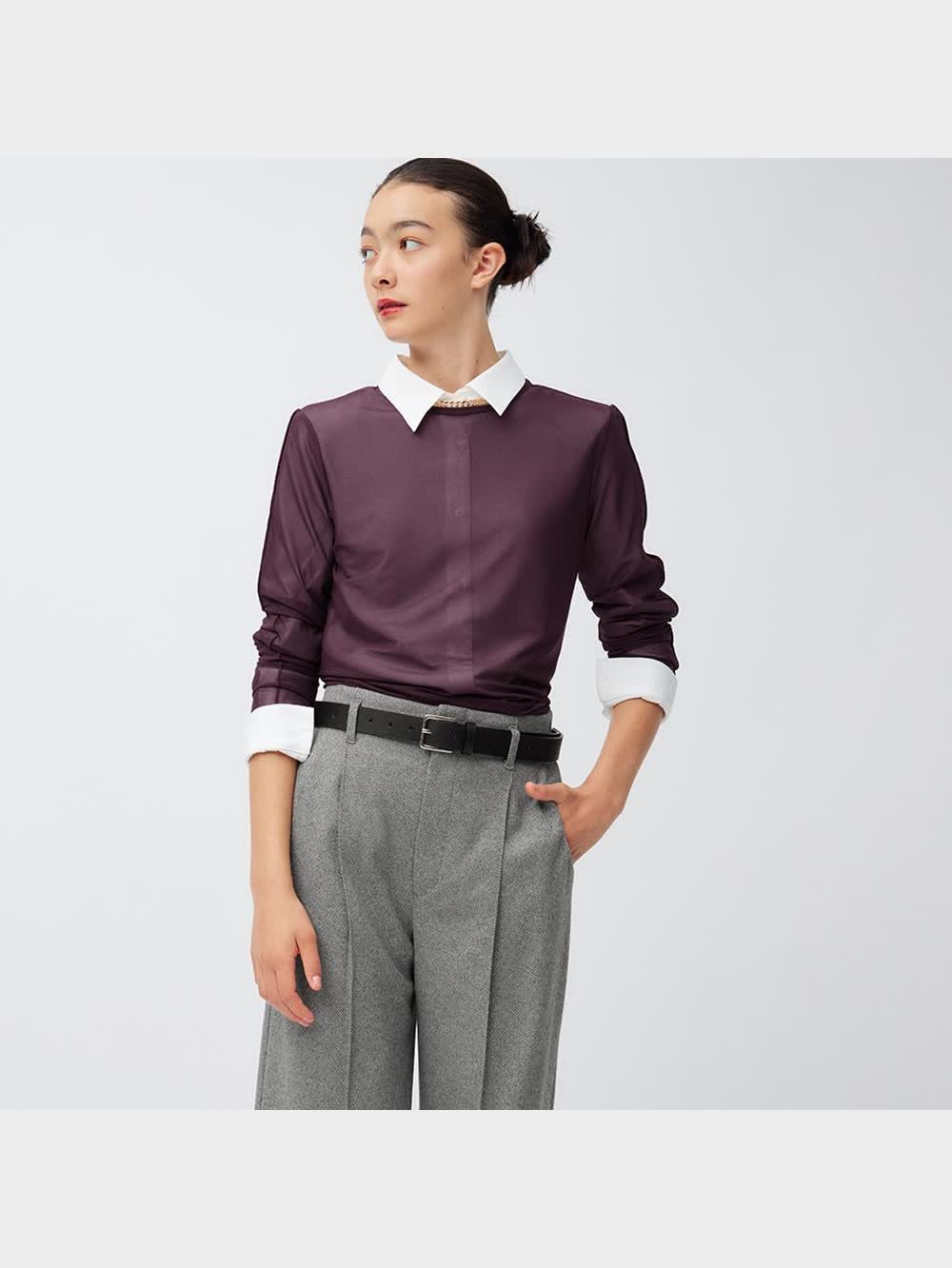 mmouページ GU公式 | ブラッシュドジャージーワイドパンツ(丈標準70.0～74.0cm)