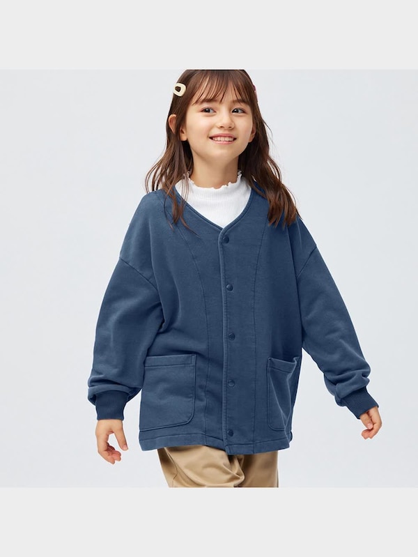 KIDS(男女兼用)スウェットカーディガン(長袖)