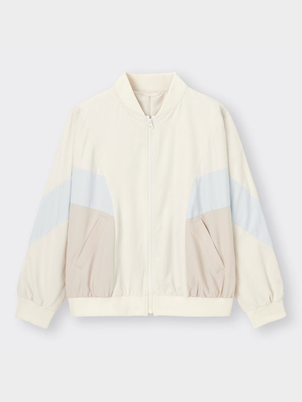 GU公式 | GIRLSオーバーサイズカラーブロックブルゾンJR