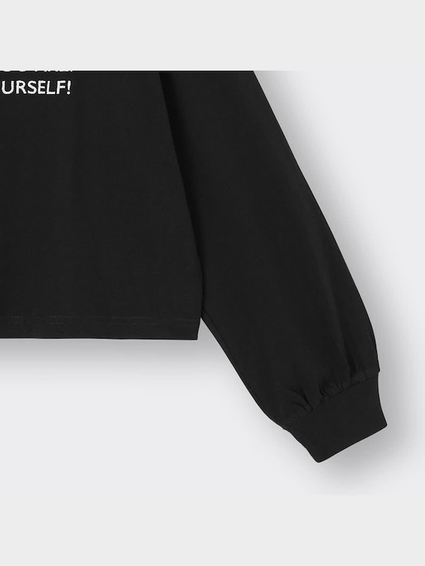 GIRLSクロップドT(長袖)(ロゴ)JR