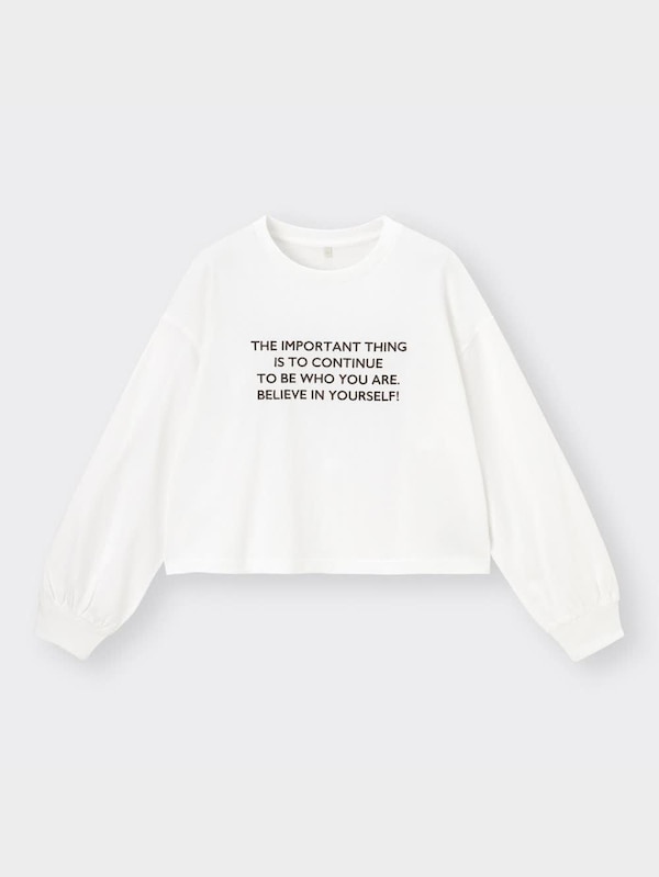 GIRLSクロップドT(長袖)(ロゴ)JR