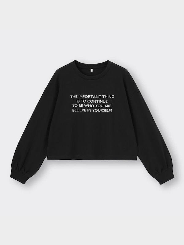 GIRLSクロップドT(長袖)(ロゴ)JR