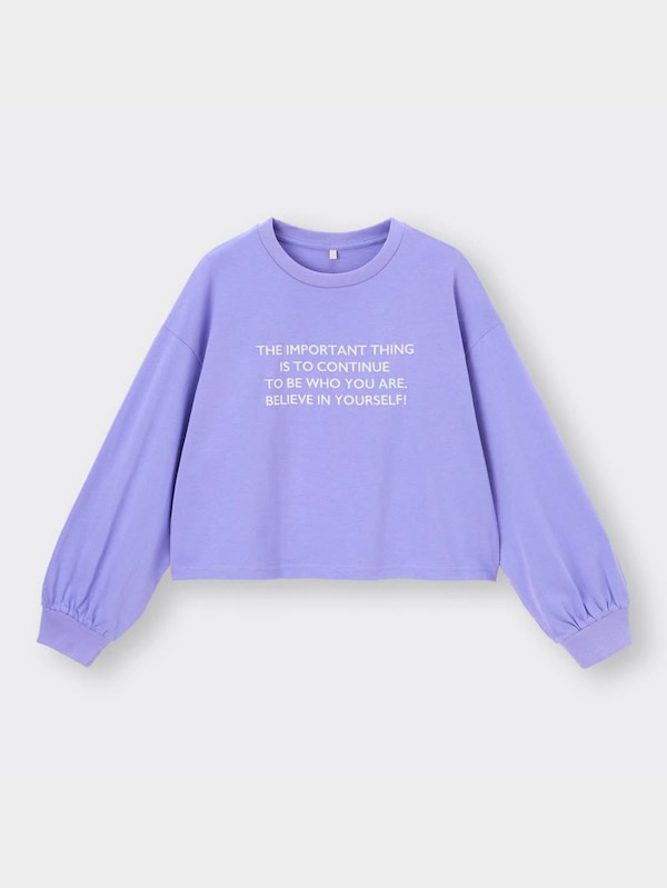 GIRLSクロップドT(長袖)(ロゴ)JR