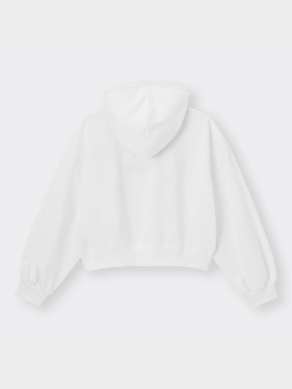 GU公式 | GIRLSクロップドスウェットパーカ(長袖)(ロゴ)JR