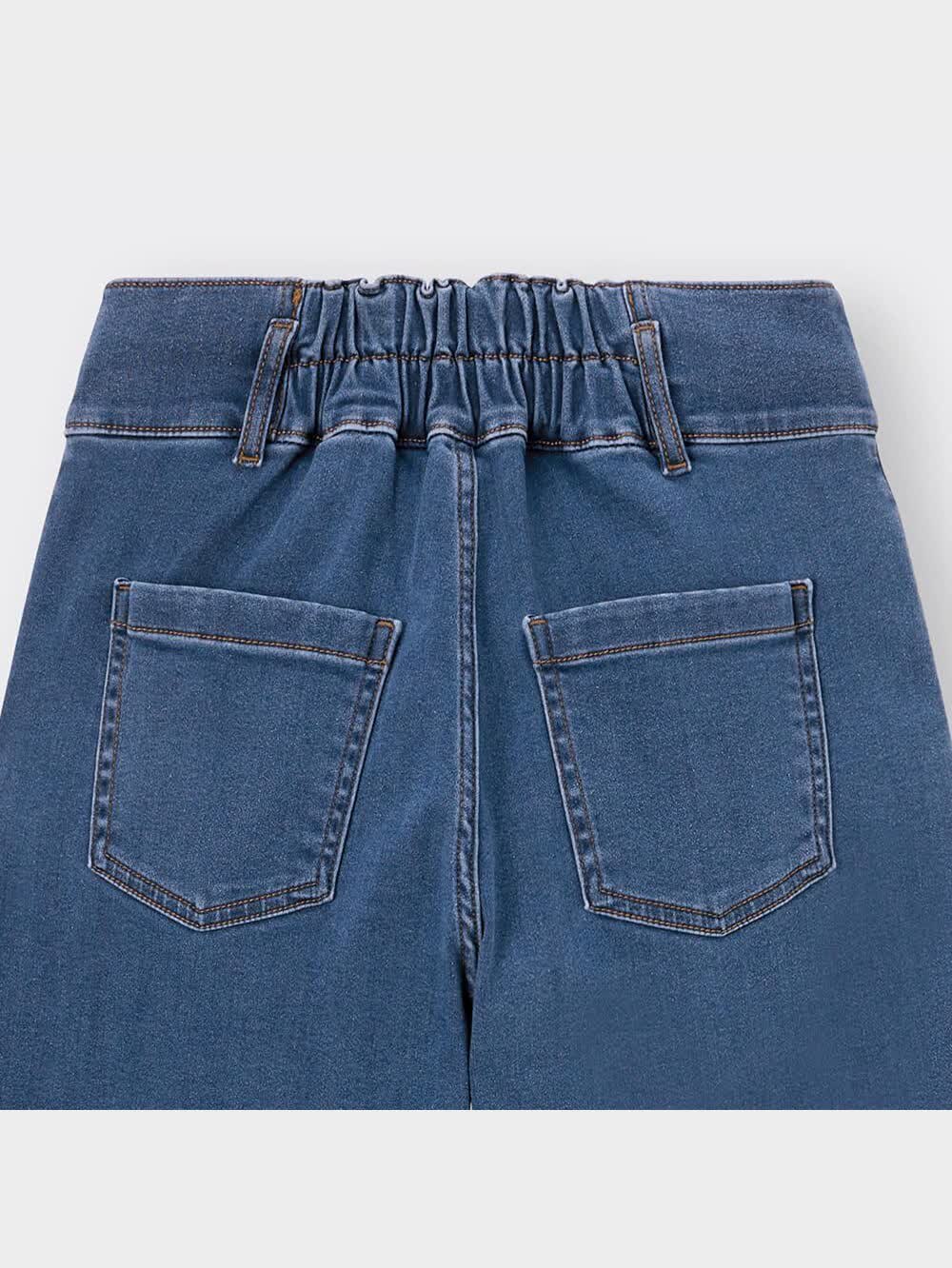 その他 gu- GU公式 | GIRLS裏起毛タックワイドデニムパンツJR