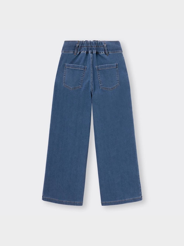 GIRLS裏起毛タックワイドデニムパンツJR