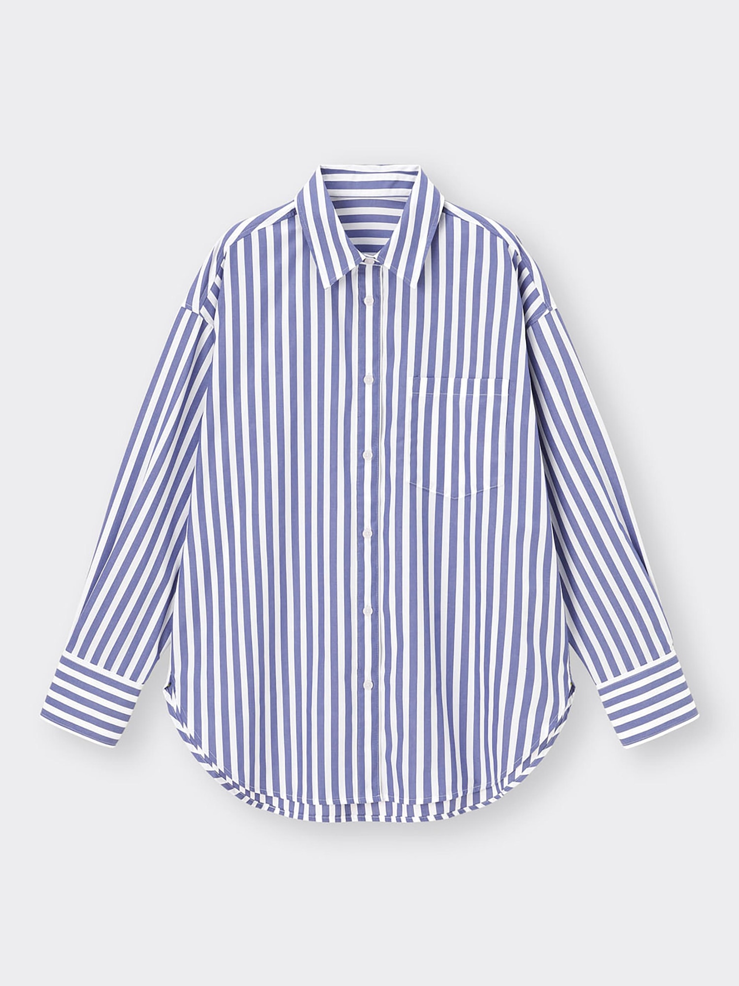 GU公式 | ストライプオーバーサイズシャツ(長袖)