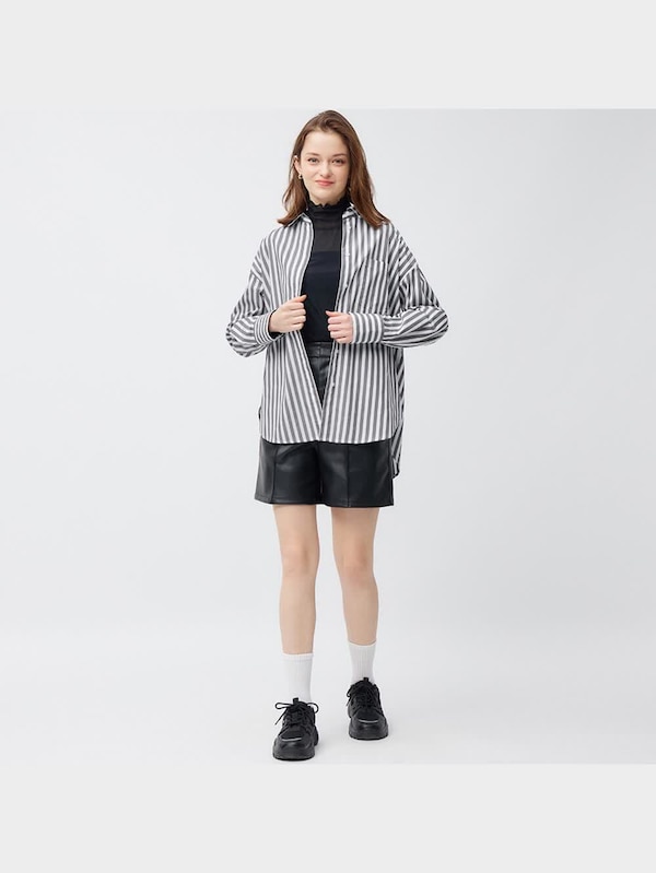 ストライプオーバーサイズシャツ(長袖)