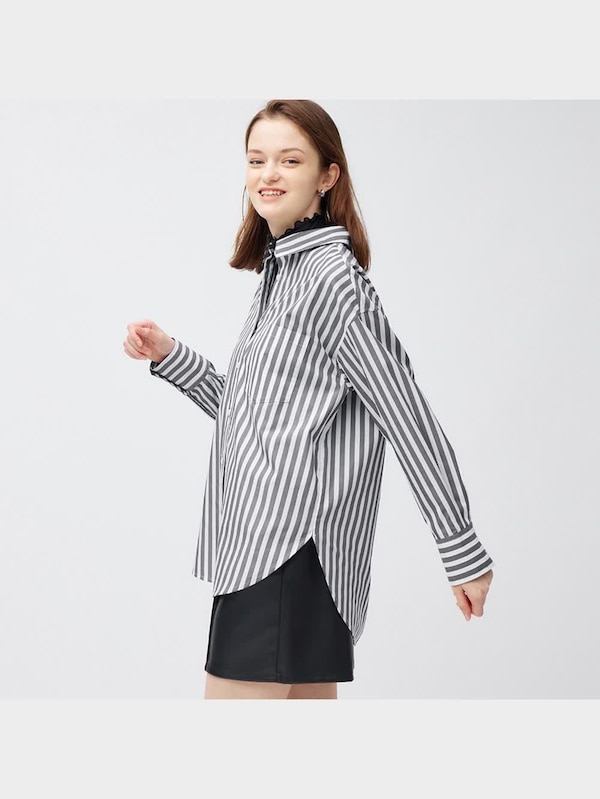 ストライプオーバーサイズシャツ(長袖)