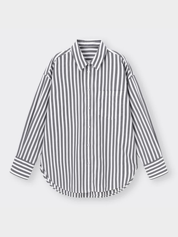 ストライプオーバーサイズシャツ(長袖)