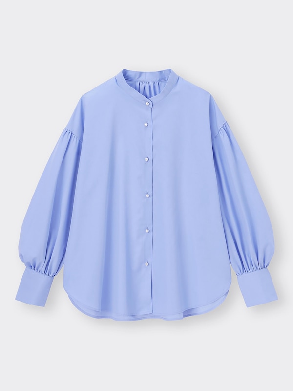 パールボタンブラウス(長袖)