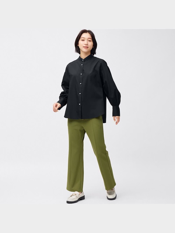 パールボタンブラウス(長袖)