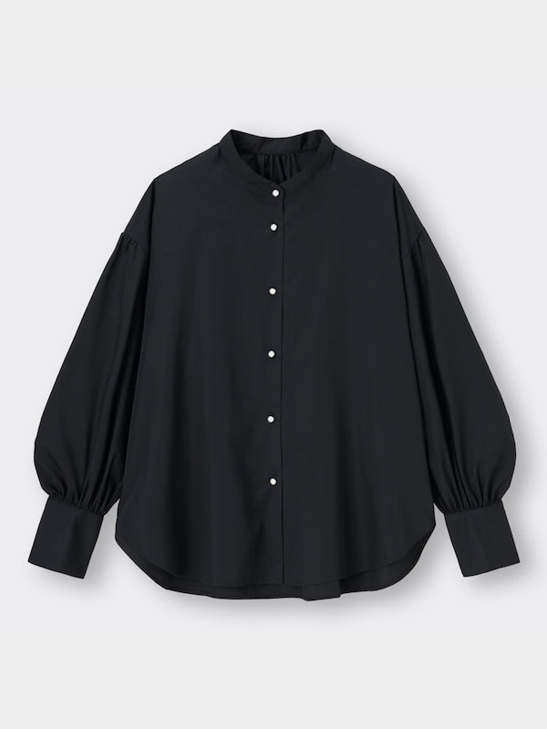 パールボタンブラウス(長袖)