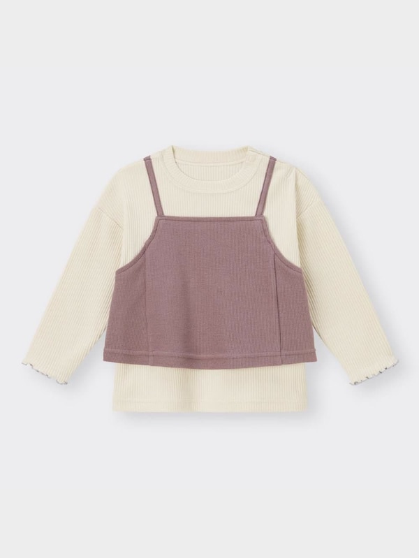 BABY(TODDLER)GIRLSキャミソールドッキングT(長袖)+E