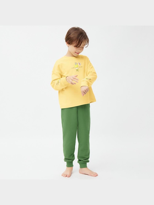 KIDS(男女兼用)ソフトスウェットラウンジセット長袖&ロングパンツ ヨシタケシンスケ/もう ぬげない 2