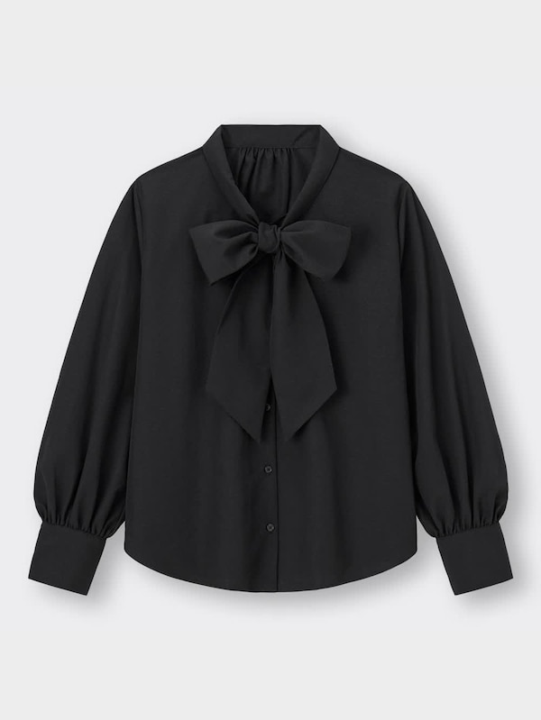 ビッグボウタイブラウス(長袖)