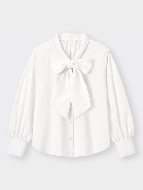 ビッグボウタイブラウス(長袖)