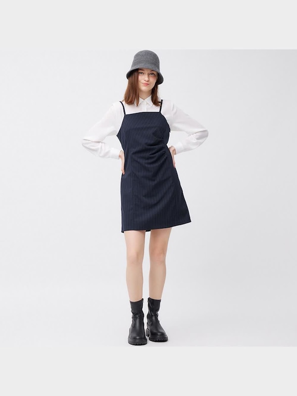 ストライプキャミソールミニワンピース+E