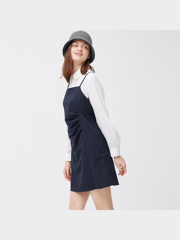 ストライプキャミソールミニワンピース+E