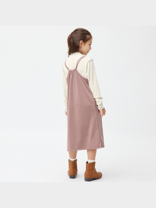 GIRLSリブTセットベロアキャミソールワンピース(長袖)