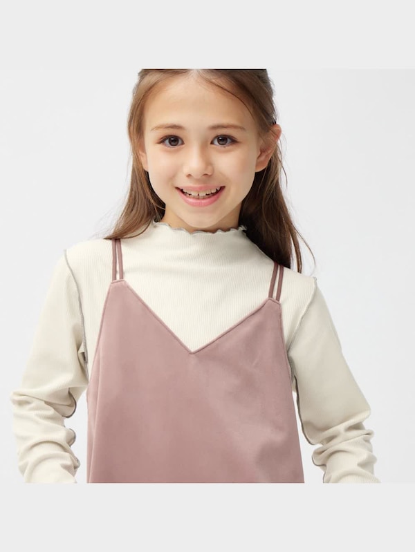 GIRLSリブTセットベロアキャミソールワンピース(長袖)