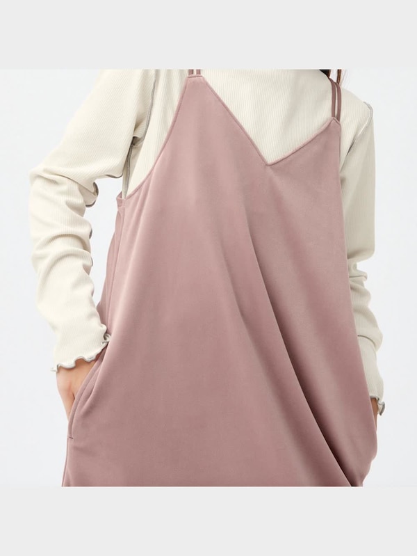 GIRLSリブTセットベロアキャミソールワンピース(長袖)