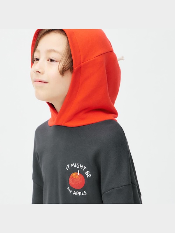 KIDS(男女兼用)スウェットパーカ(長袖) ヨシタケシンスケ/りんごかもしれない
