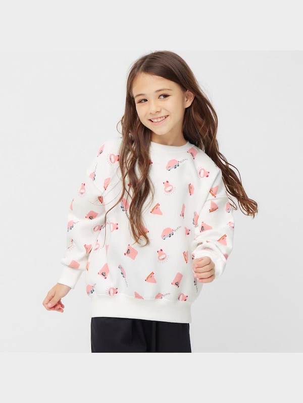 KIDS(男女兼用)裏起毛スウェットプルオーバー(長袖) Kirby 1