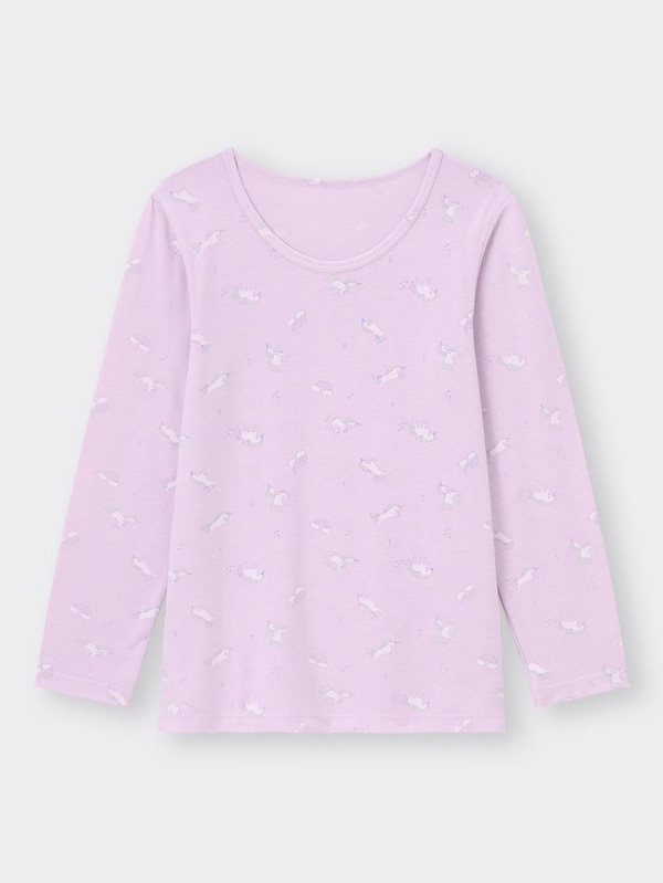 KIDS(男女兼用)スタイルヒートクルーネックT(長袖)(ユニコーン)+E