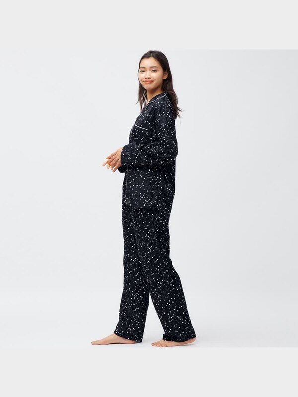 コットンブレンドパジャマ(長袖&ロングパンツ)(ハート)+E