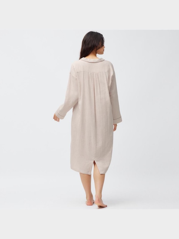 オーガニックコットンダブルガーゼパジャマワンピース(長袖)+X