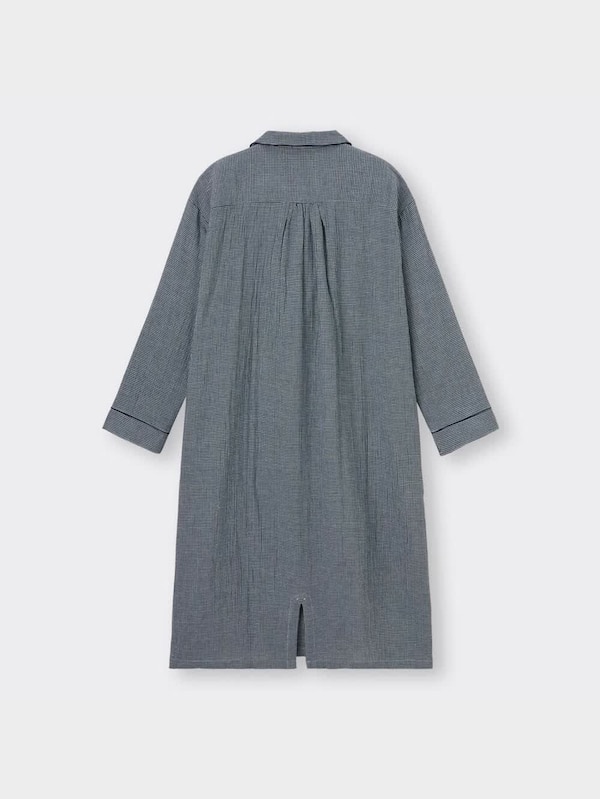 オーガニックコットンダブルガーゼパジャマワンピース(長袖)+X