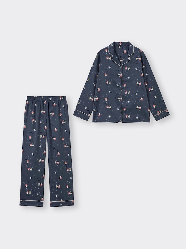 サテンパジャマ(長袖&ロングパンツ) LITTLE TWIN STARS (Sanrio)