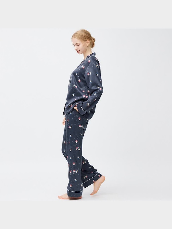 サテンパジャマ(長袖&ロングパンツ) LITTLE TWIN STARS (Sanrio)