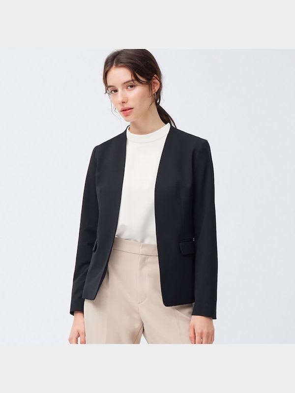 スタンドカラーブラウス(ノースリーブ)Z+X