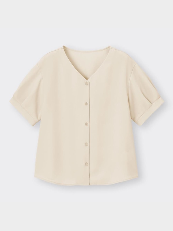 タックスリーブブラウス(半袖)Z+E