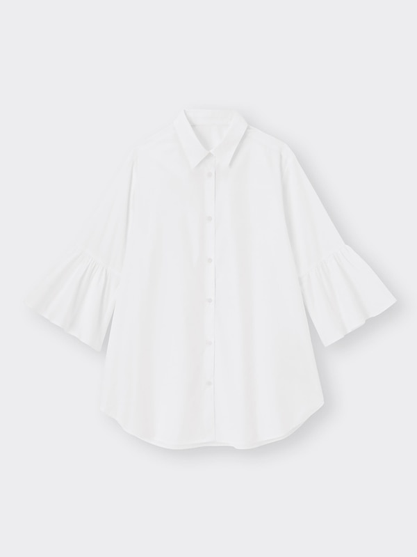 フレアスリーブロングシャツ(7分袖)Z+E