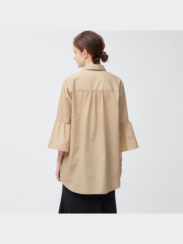 フレアスリーブロングシャツ(7分袖)Z+E