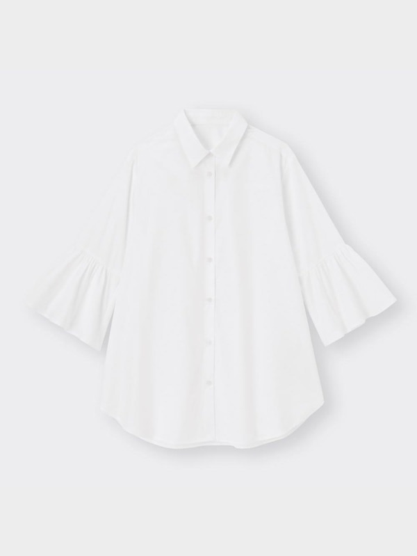 フレアスリーブロングシャツ(7分袖)Z+E