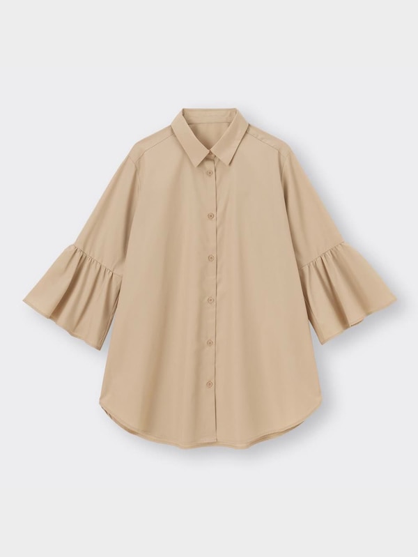 フレアスリーブロングシャツ(7分袖)Z+E