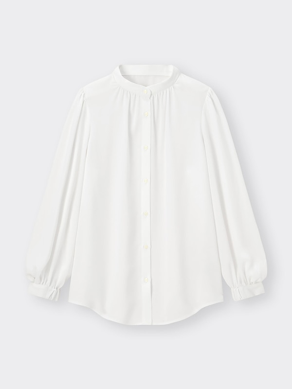 ドレープボリュームスリーブブラウ�ス(長袖)Z+E