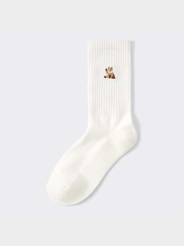 スタイルヒートパイルソックス(刺繍)