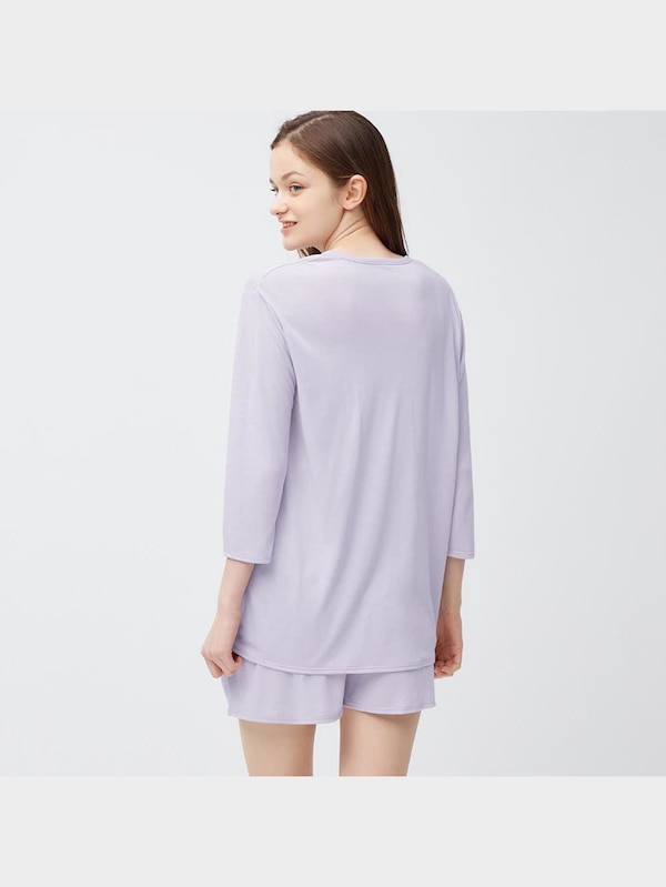 ミルクブレンド3ピースラウンジセット7分袖&ショートパンツ