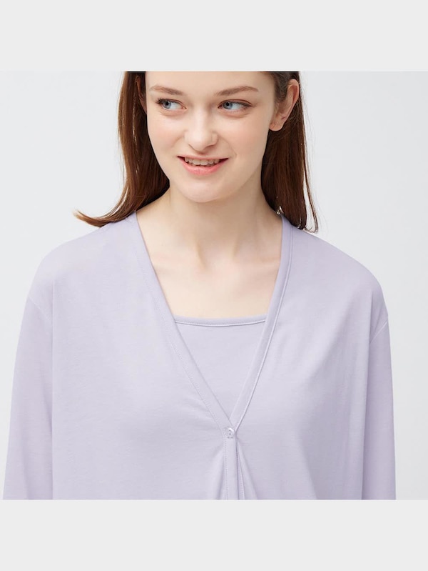 ミルクブレンド3ピースラウンジセット7分袖&ショートパンツ