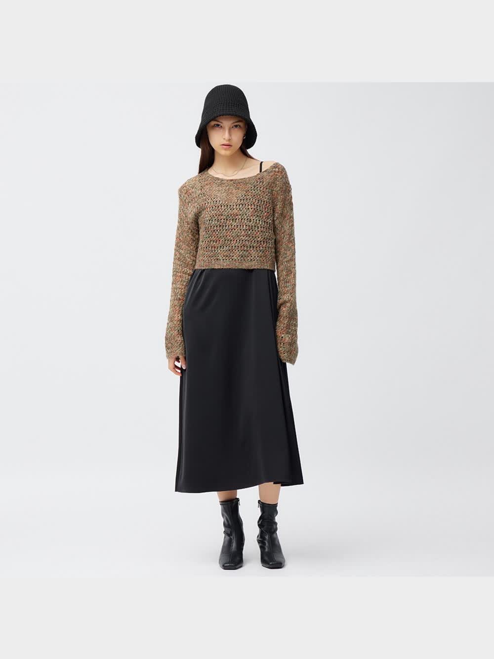 アレッシィ　ご指定のものまとめ出品 GU公式 | メランジクロップドセーター(長袖)+E